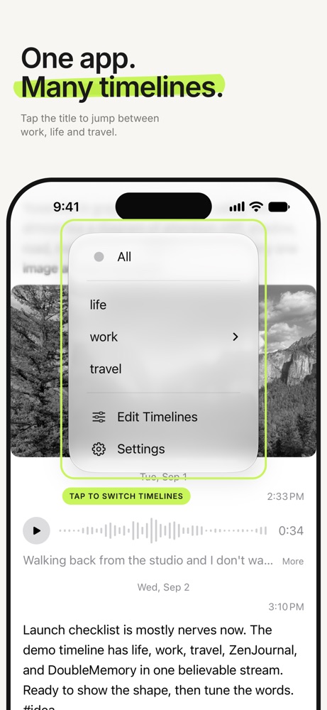 ZenJournal: Minimalist Log iPhone screenshot 2