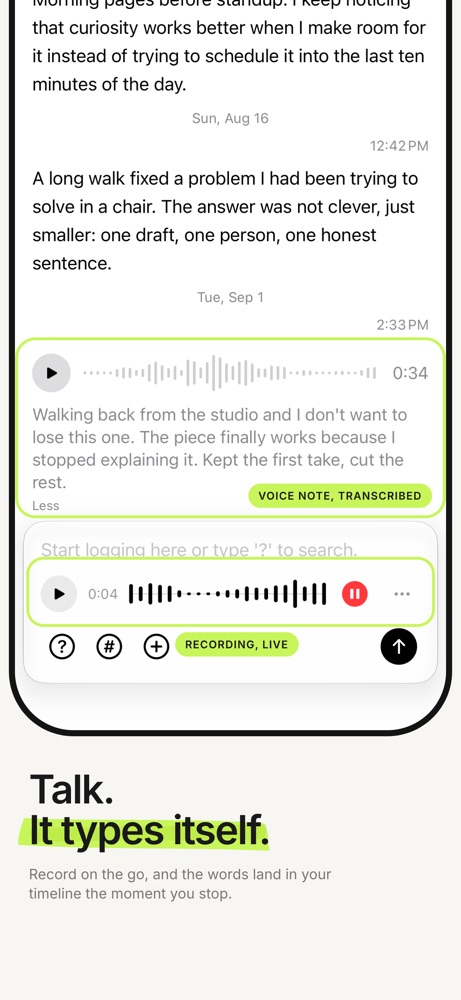 ZenJournal: Minimalist Log iPhone screenshot 3