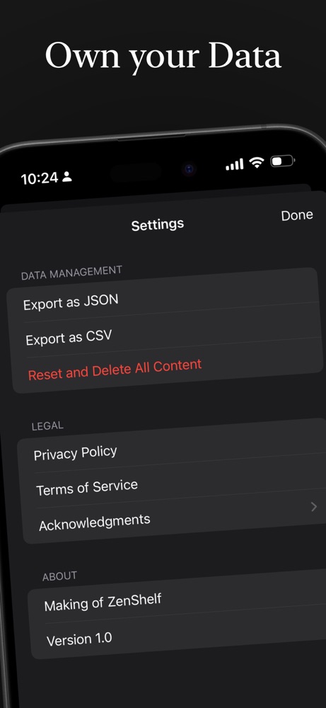 ZenShelf iPhone screenshot 6