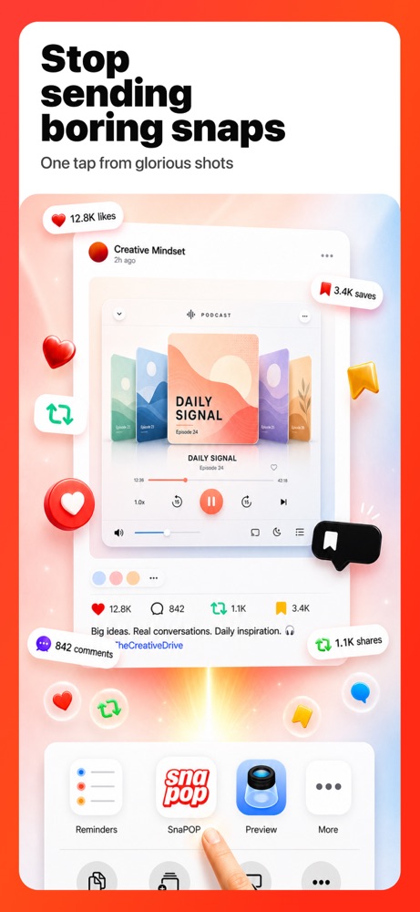Screenshot Editor - SnaPOP iPhone screenshot 1