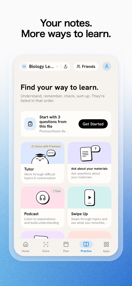 Lecta: Study Your Own Material iPhone screenshot 1