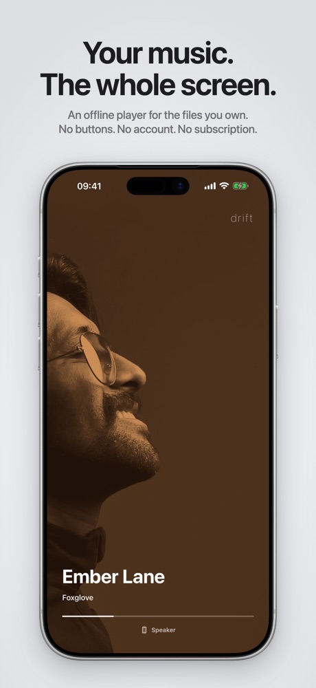 Offline Music Player - Drift iPhone screenshot 1