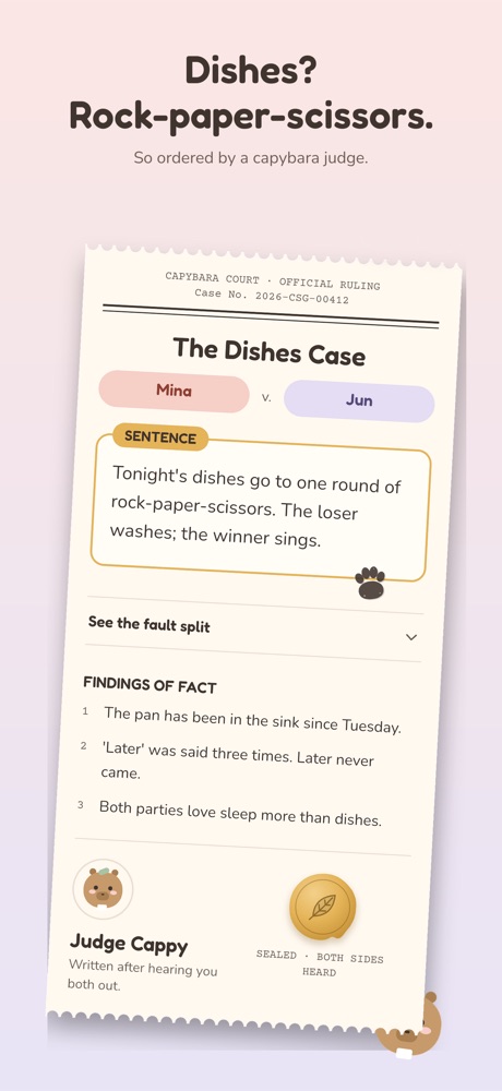 Capybara Court iPhone screenshot 1